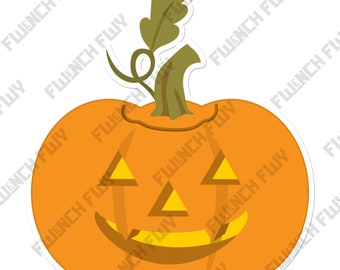 Pumpkin Sticker Jack O' Lantern, Fun and cozy fall stickers for Halloween, spooky stickers | Pumpkin Patch | Autumn Sticker | laptop sticker