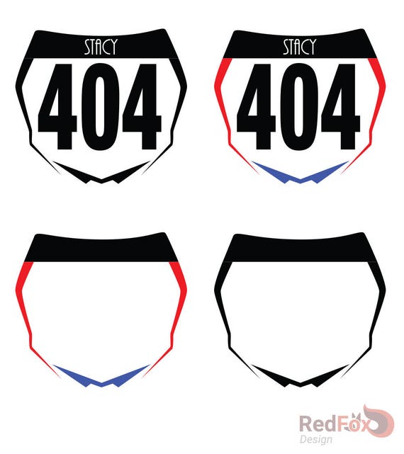 Dirtbike Plate Number And Name 3 Styles 2 Fonts Svg Cut Etsy