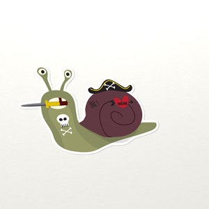 May include: A green snail with a pirate hat and a sword in its mouth. The snail's shell is purple and has a red heart with the word "MOM" on it.