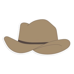 Cowboy Chic: Patriotic Cowboy texas sticker, texas tech gift for him or gifts for her, austin texas art and texas longhorns