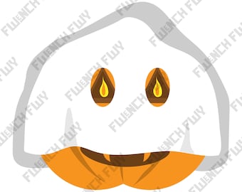 Naklejka z dynią duchem, przytulne jesienne naklejki na Halloween, straszne naklejki, dyniowa łatka, naklejka jesienna, naklejka na laptopa, naklejki jesienne