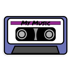 Retro Walkman Cassette Player Sticker - Vintage Decal for Laptops and Notebooks, cassette tape gift for him