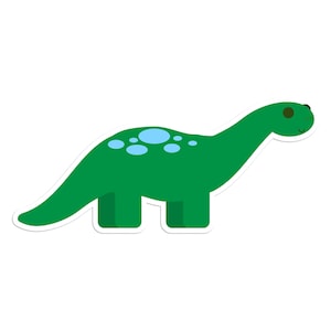 Dinos - Pegatina Bronto - Pegatina de vinilo para portátiles, coches, botellas de agua - Alta calidad, duradera