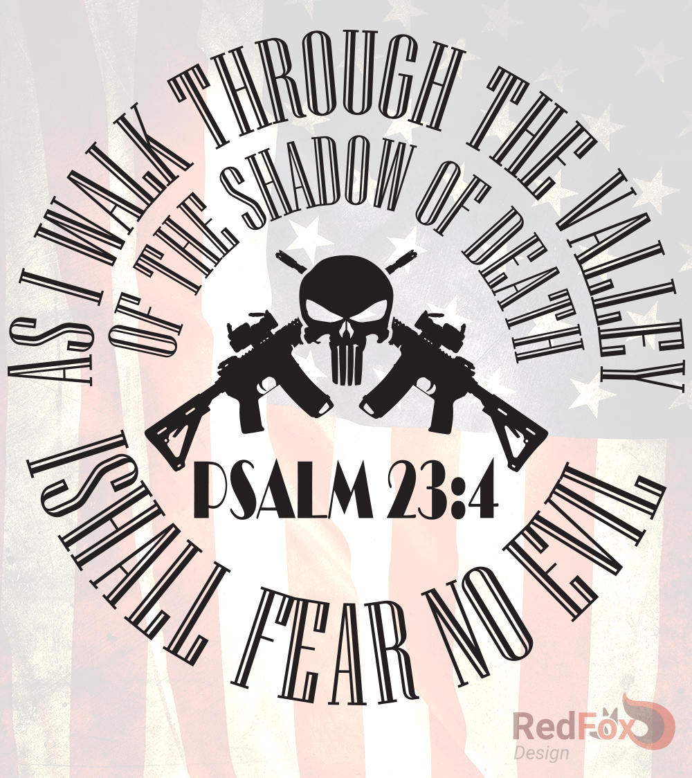 Psalm 23:4 AR-15 Rifle Scope Png SVG Cut File Instant Download Cricut ...