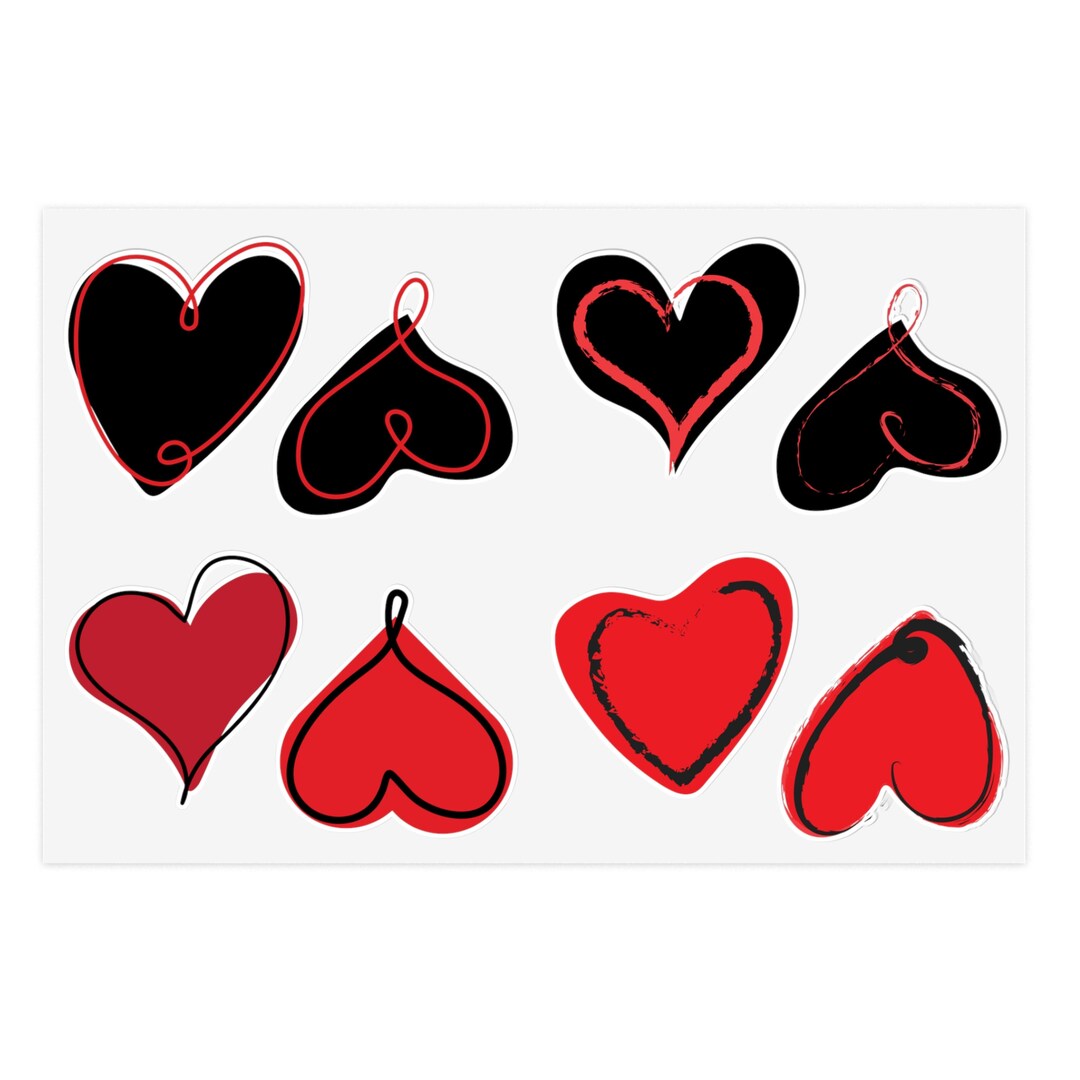Hearts - Sticker Sheets - Etsy