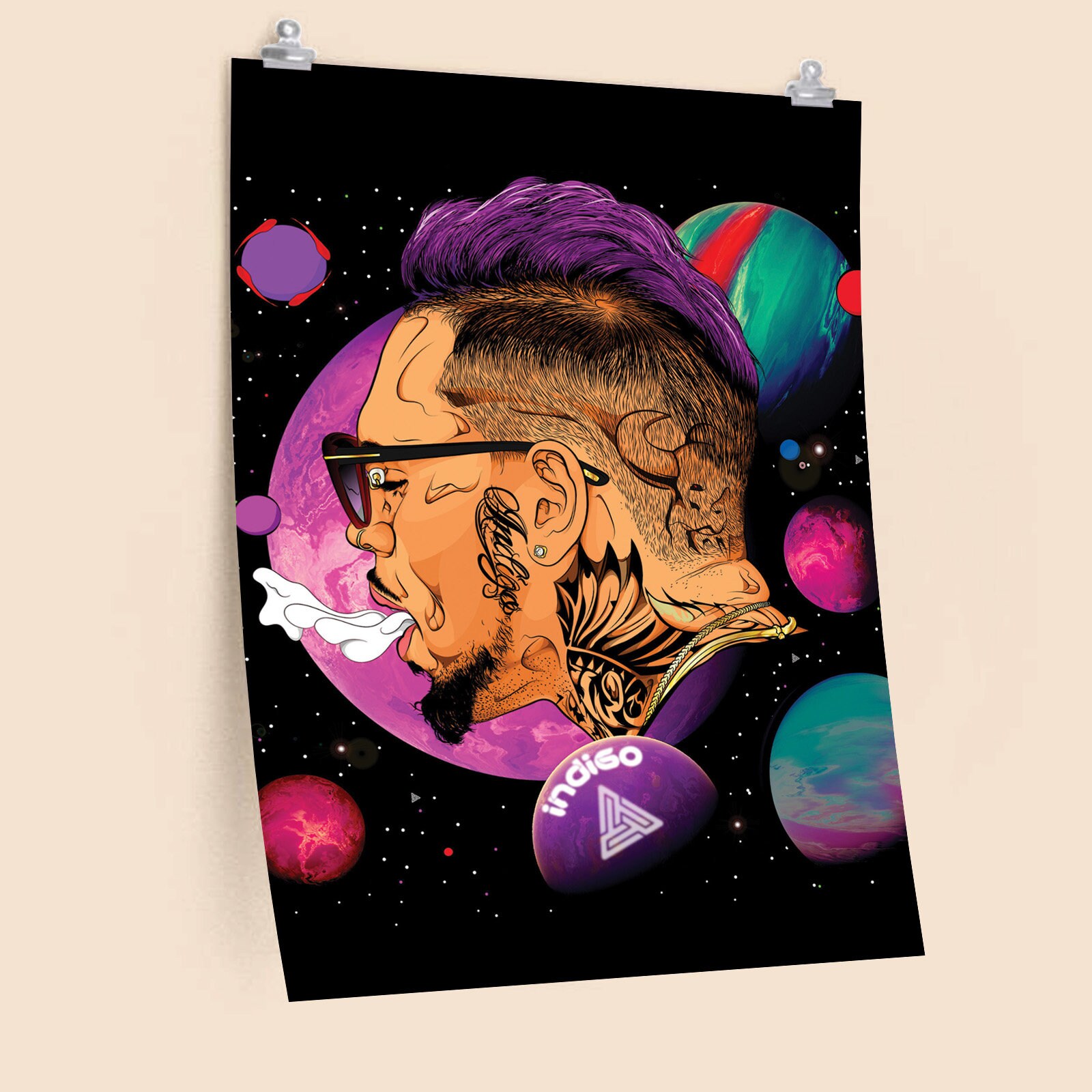 Chris Brown Poster Canvas / Chris Brown Print Canvas /Art Etsy