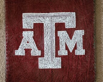 Texas AM String Art, Aggies, college football, free shipping, wall decor, collegiate