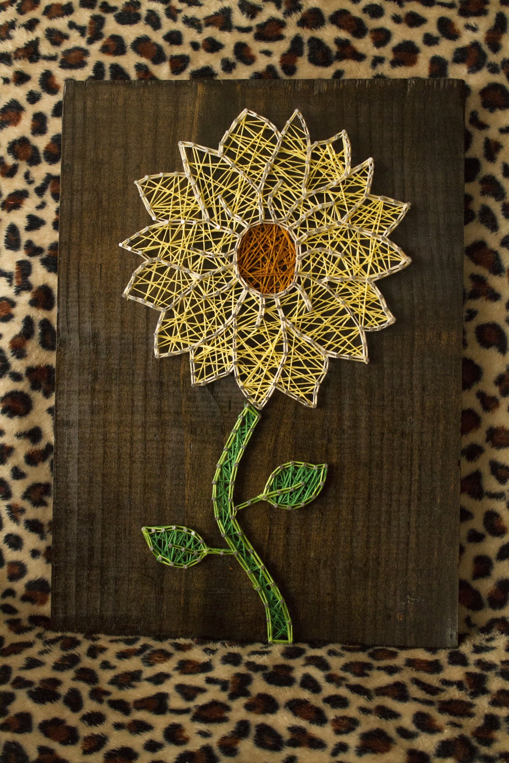 Yellow Sunflower String Art Flower Art Sunflower Gifts Etsy