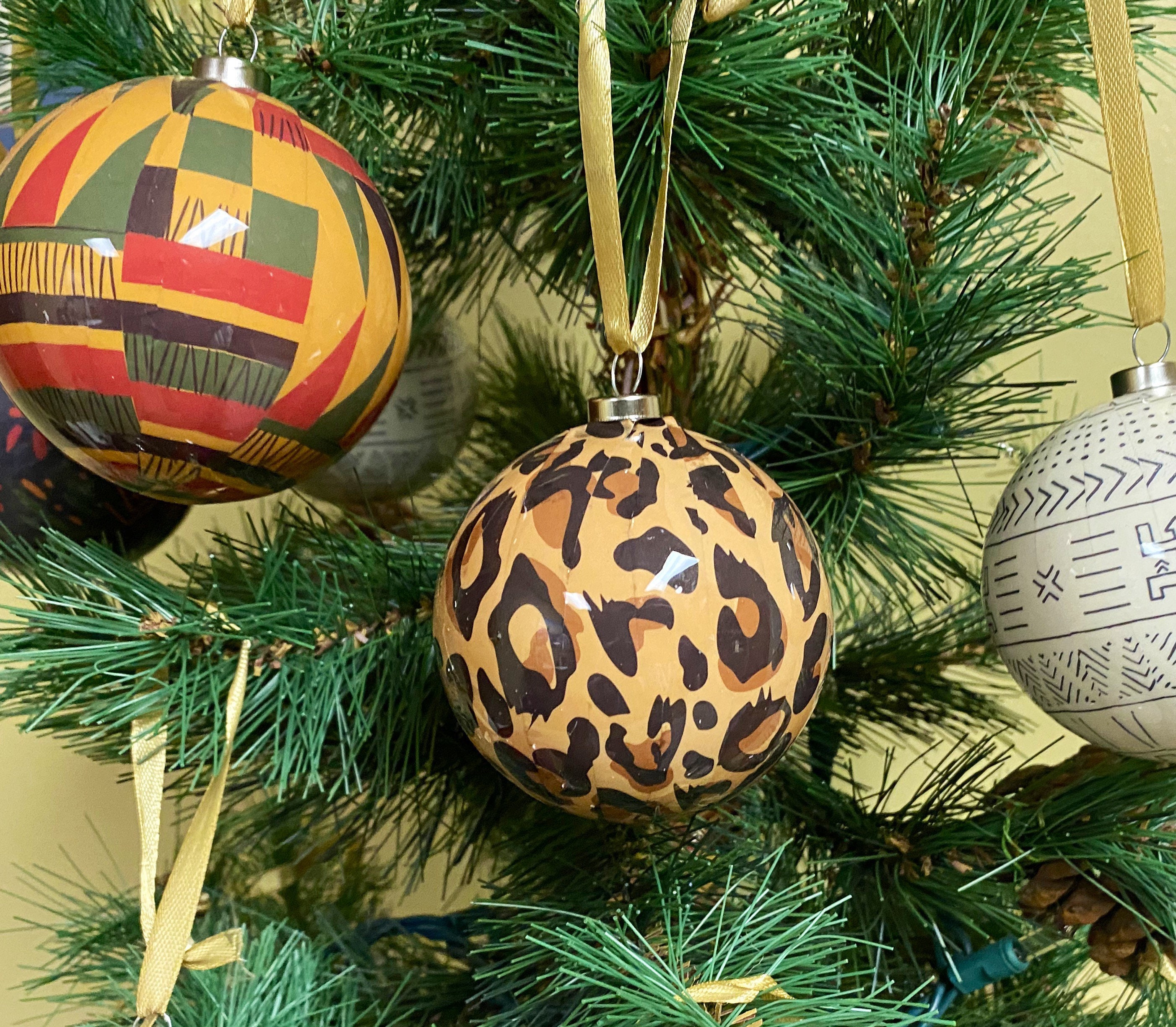 Cheetah Print Ornaments