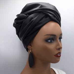 Faux Leather Head Wrap Luxury Head Wrap African Scarf African Turban ...