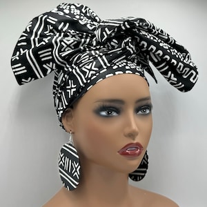 Black & White African Head Wrap image 6