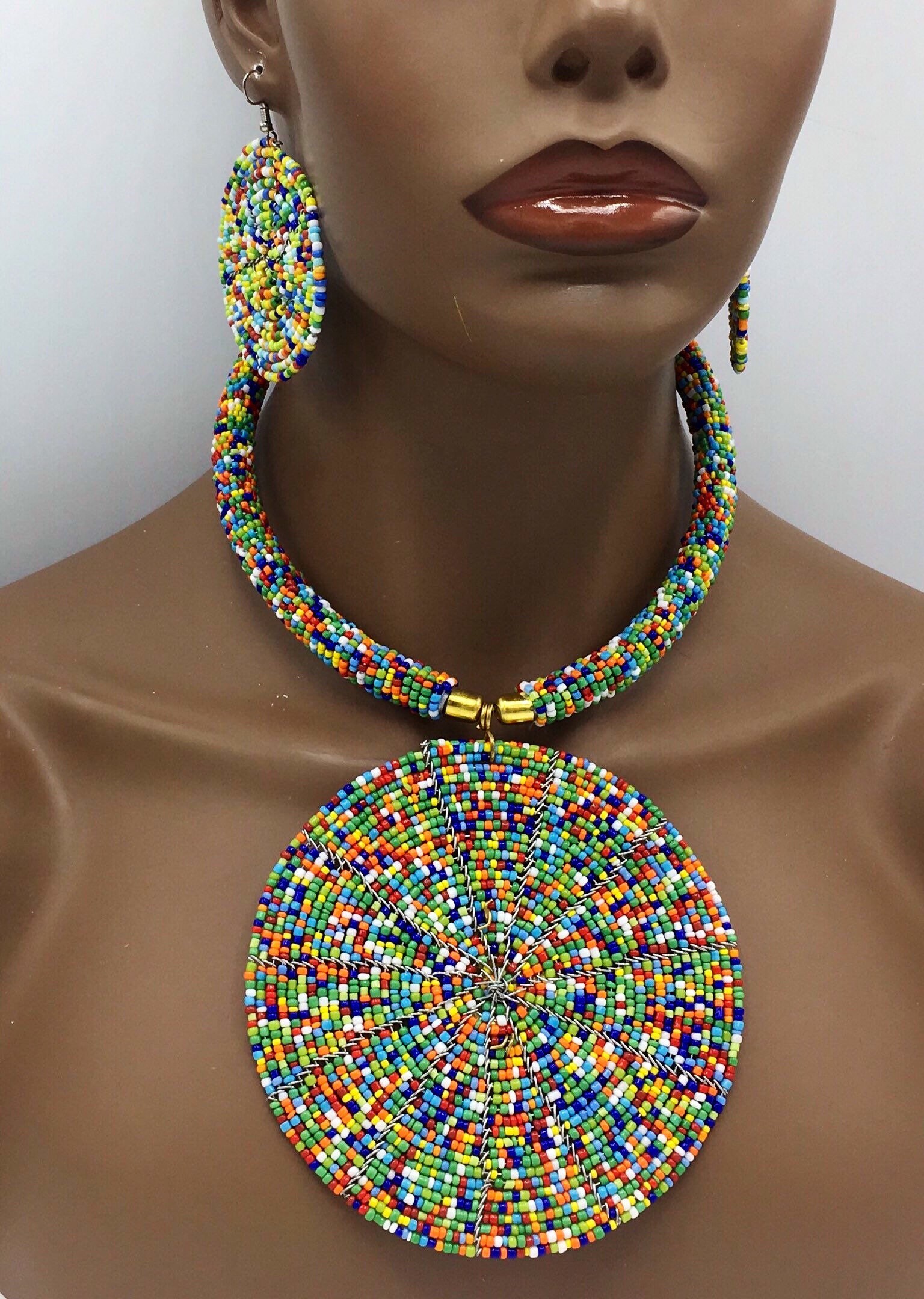 Beautiful Massai beaded necklace