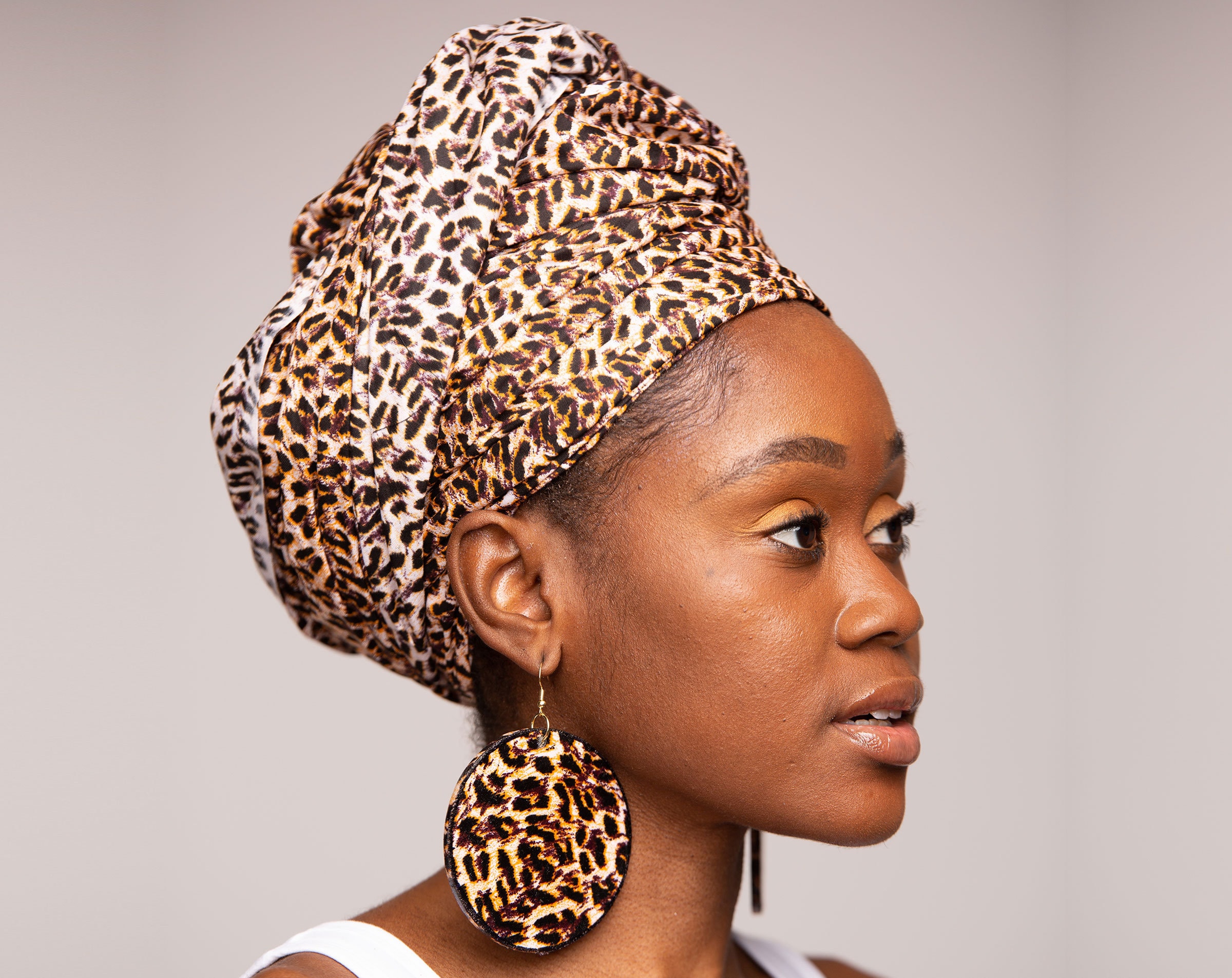 Cheetah Print Head Wrap