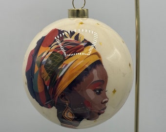 African Lady Ornaments - African Ornaments - African Decor - African American Christmas Ornaments - Handmade Ornaments - Nubian Grace