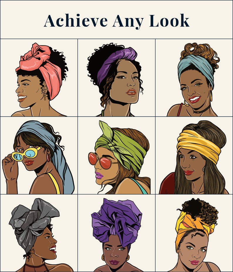 Blue Stretch Head Wrap Jersey Head Wrap MultiColor Scarf Etsy España