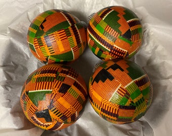 Large Kente Ornaments - African Ornaments - African Decor - Kente Ornament - African American Christmas Ornaments - Handmade Ornaments