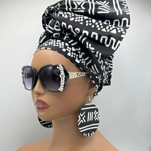 Black & White African Head Wrap image 5