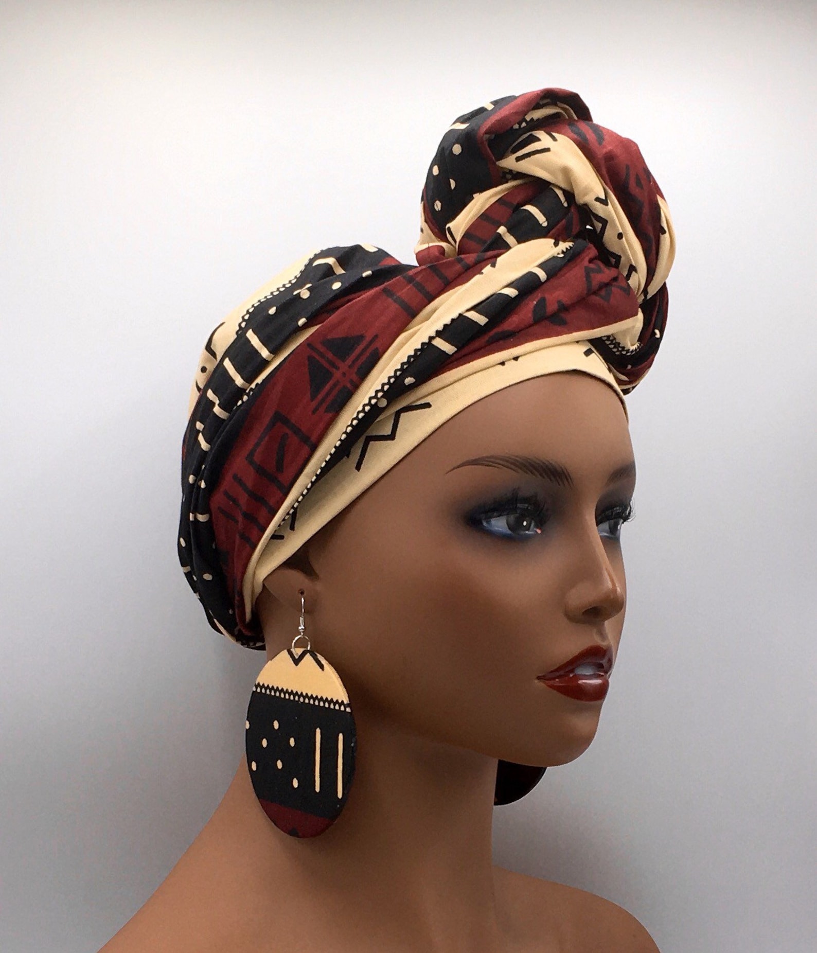 Tribal Print Head Wrap African Turban African Head Wraps - Etsy