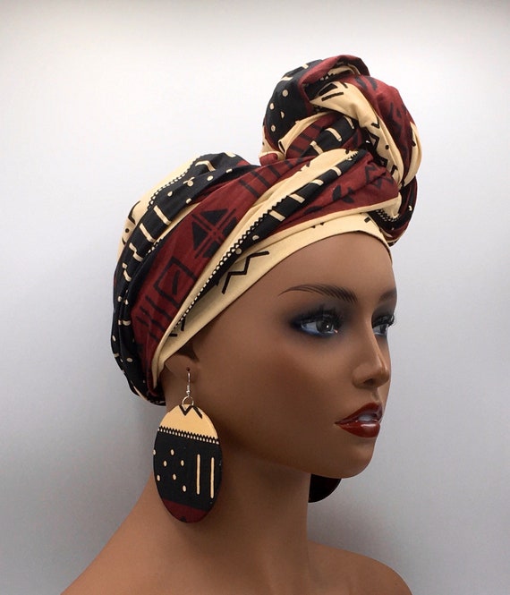 Tribal Print Head Wrap African Turban African Head Wraps for Women