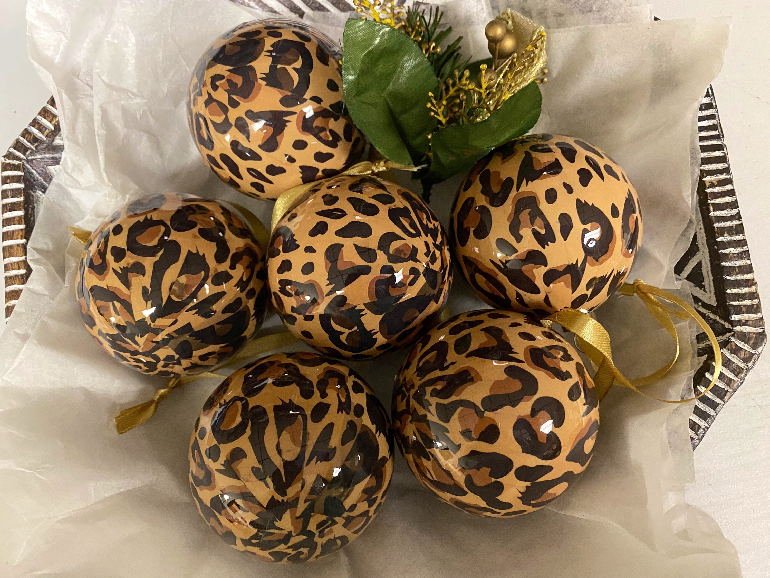 Cheetah Print Ornaments