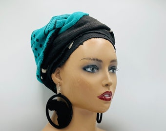 Mudcloth African Head Wrap - African Scarf - African Turban - Head Wraps for Women - Hair Wrap - Mud Cloth - | Nubian Grace