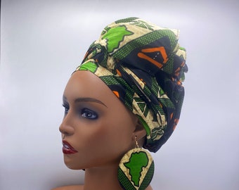 Green Head Wrap - African Turban - African Head Wraps For Women - Head Wraps for Women - Hair Wrap - Headwrap | Nubian Grace
