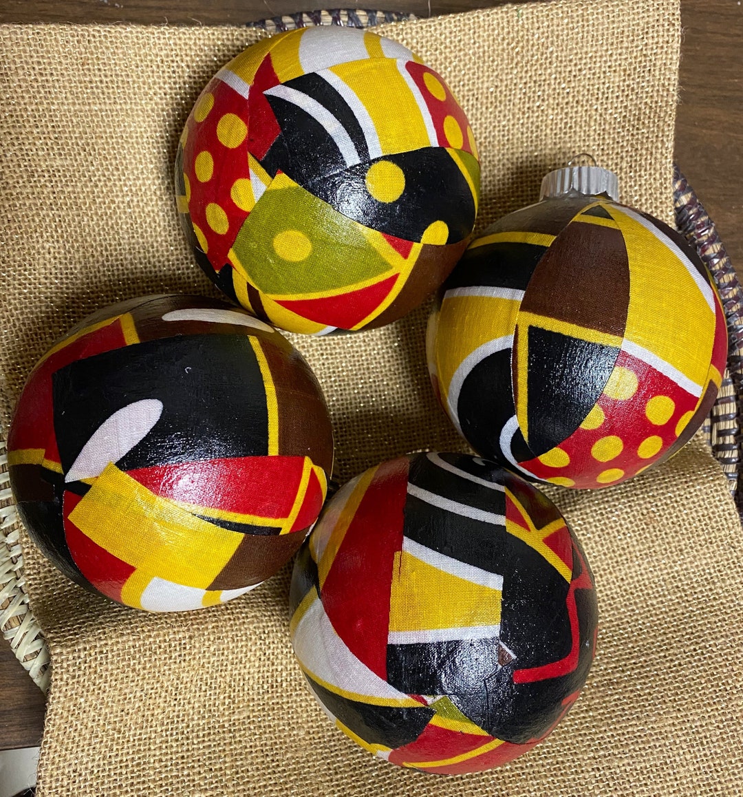 Large African Ornaments African Ornaments African Decor Kente Ornament