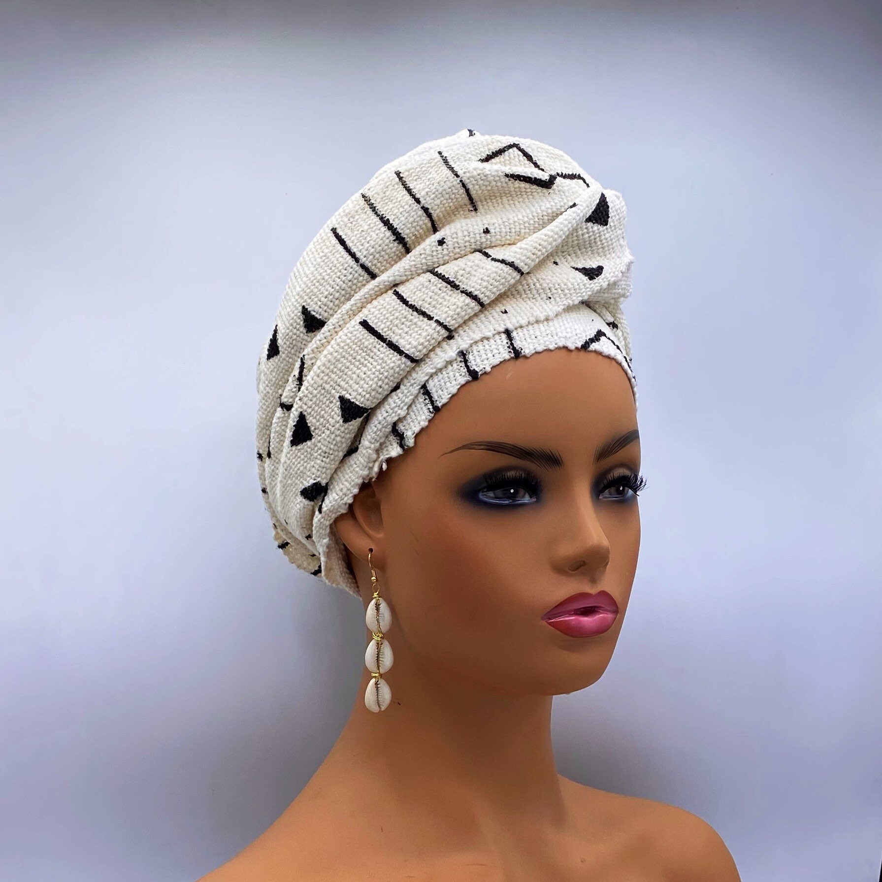 Mudcloth Head Wrap African Scarf African Turban Head Wraps