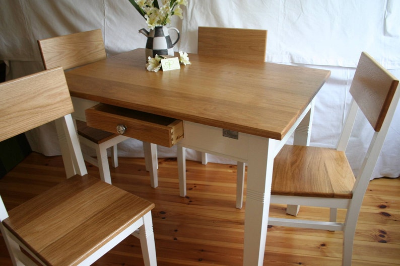 Küchentisch mit 4 Stühlen im Landhausstil | Etsy