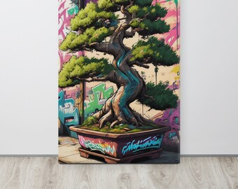 Bonsai: Subliminal Propaganda's 24x36 Canvas Print - Pop Art Street Art, Unique!
