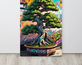 Bonsai Canvas print 24x36 Inch - Graffiti