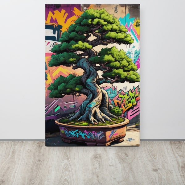 Bonsai Canvas print 24x36 Inch - Graffiti