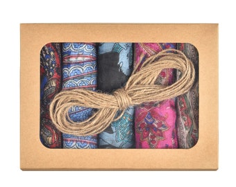 Ten on Ten Handcrafted Pure Silk Eco Friendly Giftwrapping pack of 5