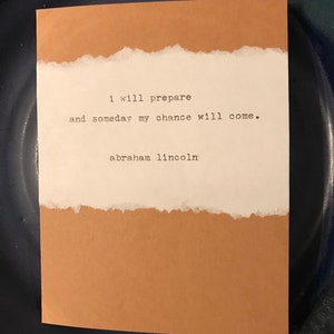 Getypte inspirerende citaat wenskaart-Abraham Lincoln