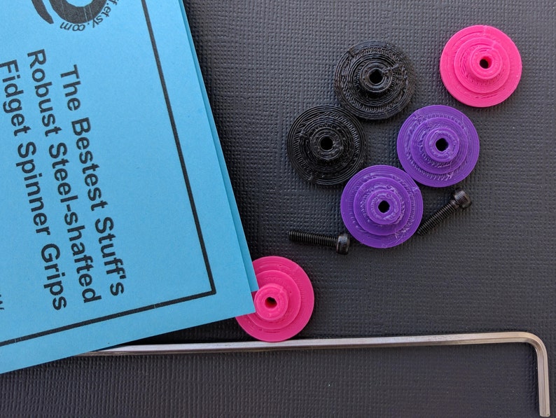 Robust Steel-shafted Caps, Grips, Centers for Fidget Spinners image 2