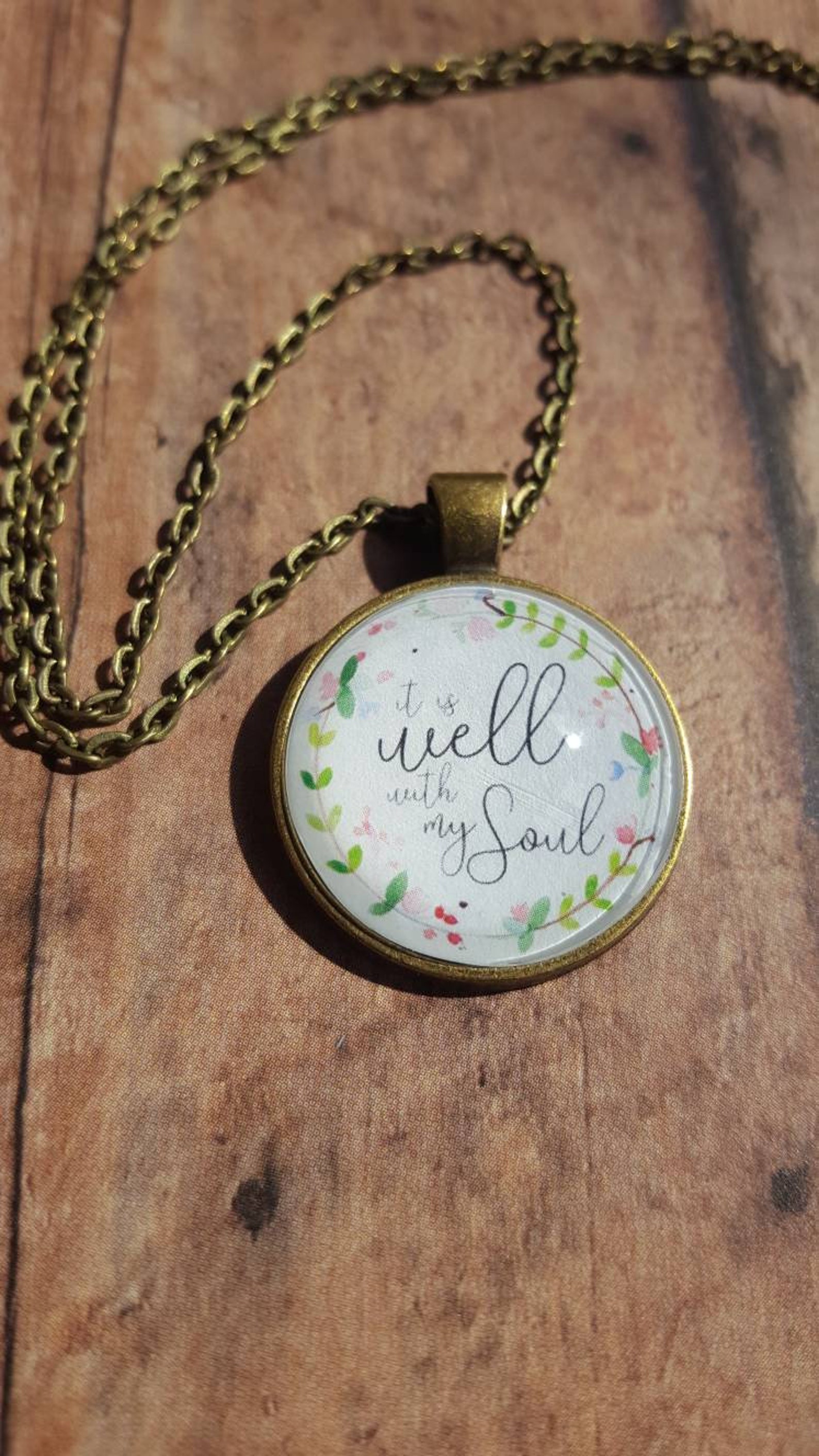 It Is Well Necklace/Christian Jewelry/Hymn Necklace/Pendant | Etsy