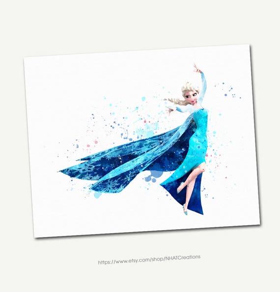 Sale Off Fan Art Princess Elsa Frozen Snow Queen Disney Etsy