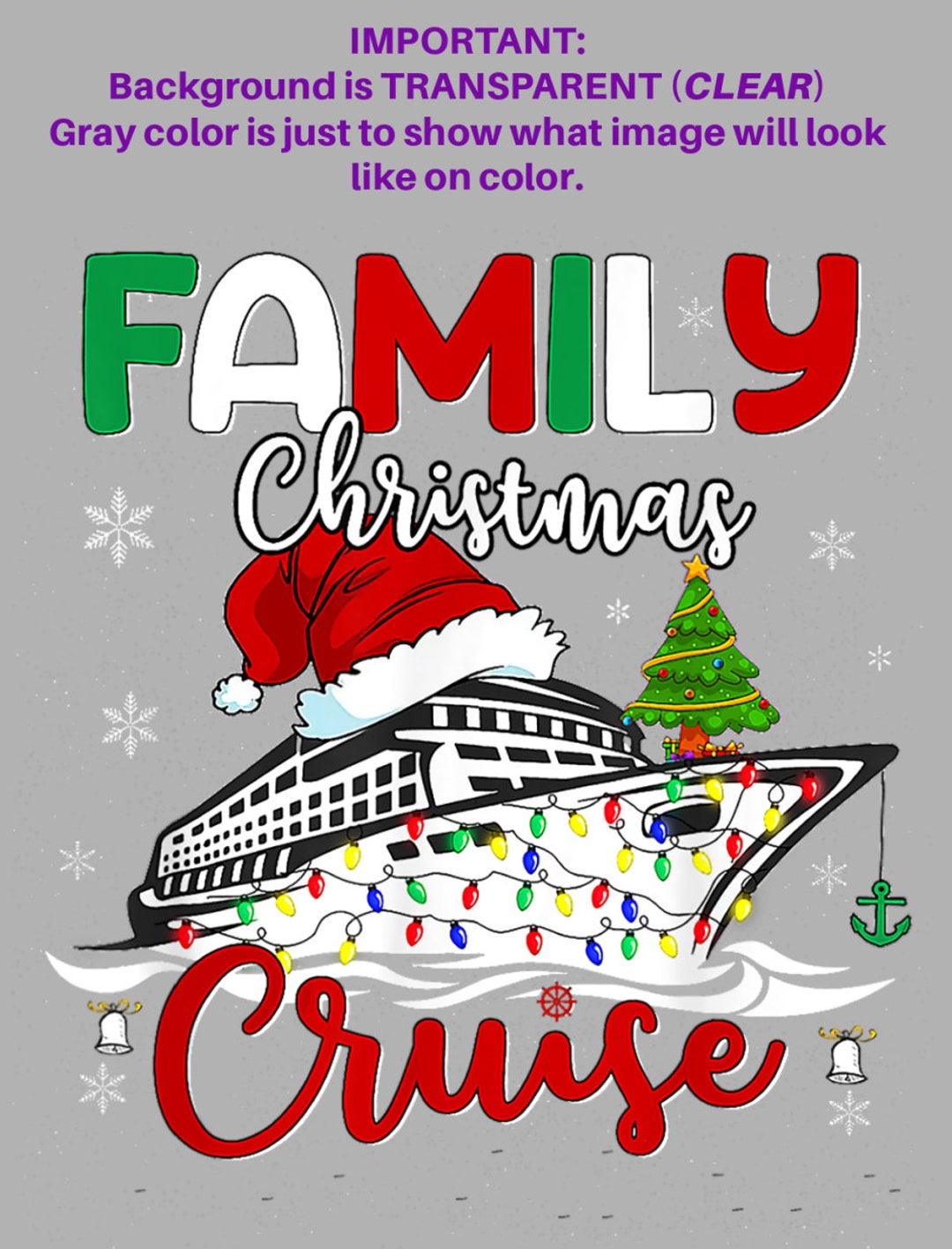 Family Christmas Cruise 2023 Ready to Press DTF Iron on Etsy