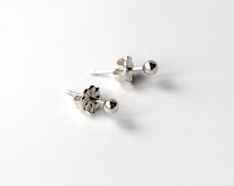 Lil' Ball Sterling Silver Stud Earrings - Etsy