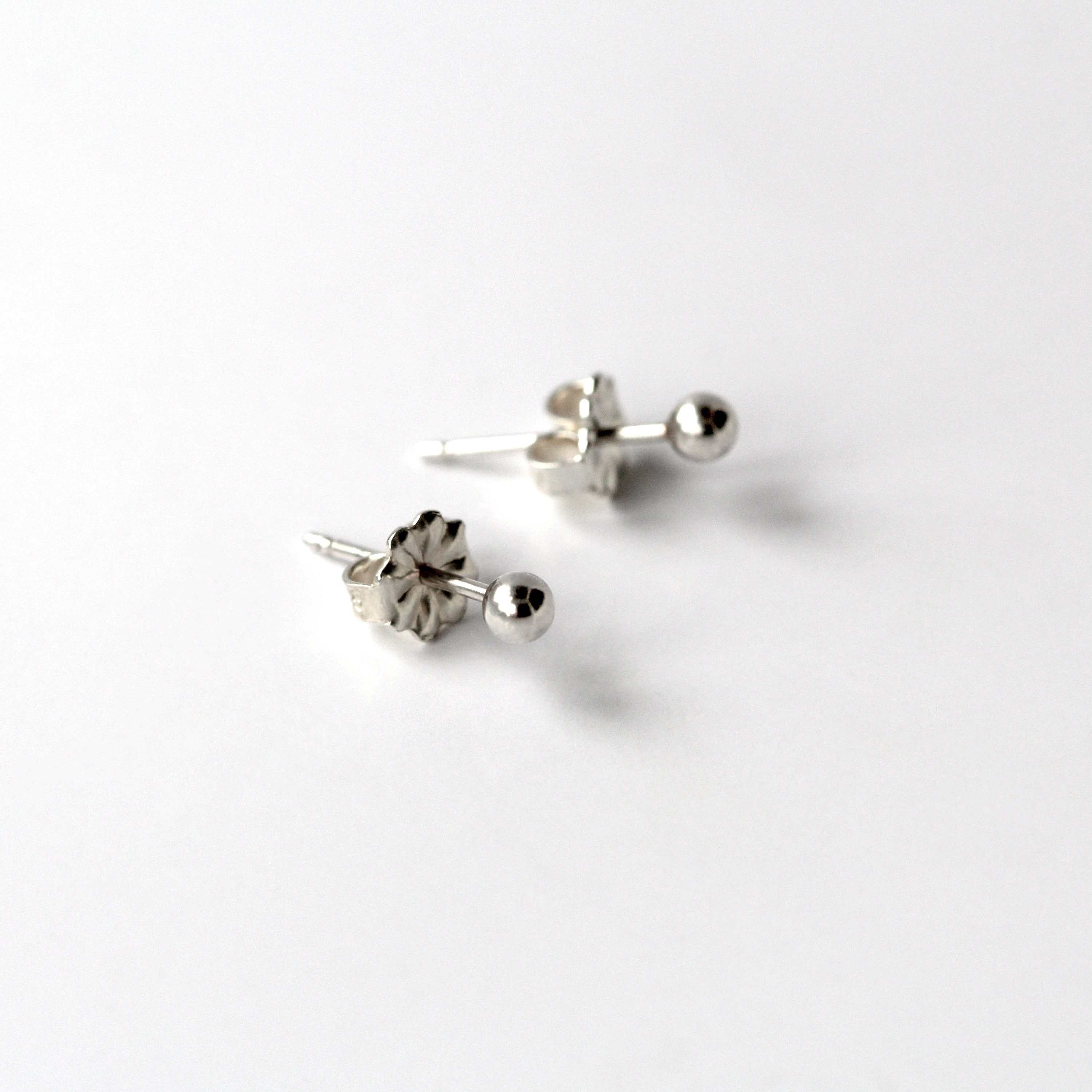 Lil' Ball Sterling Silver Stud Earrings - Etsy