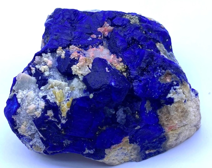 525 Grams Beautiful Blue Lapis Lazurite On Matrix Specimen From Badakhshan Afghanistan