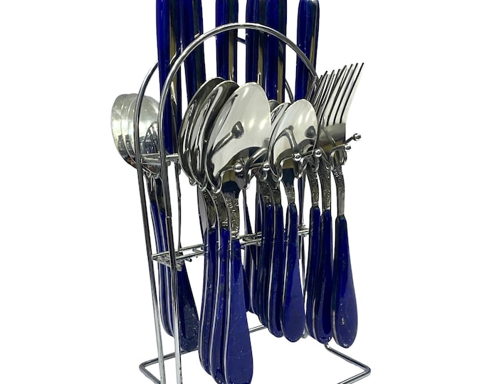 Best Quality Lapis Lazuli Cutlery Set, Lapis Spoon Forks, Lapis Spoons Set, Lapis Kitchen Tool, Lapis Spoon Forks Cutlery Set, 1.6 Kg