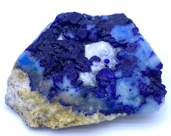 Blue Lapis Lazurite Specimen: Afghanistan Mineral Stone (82x63mm)