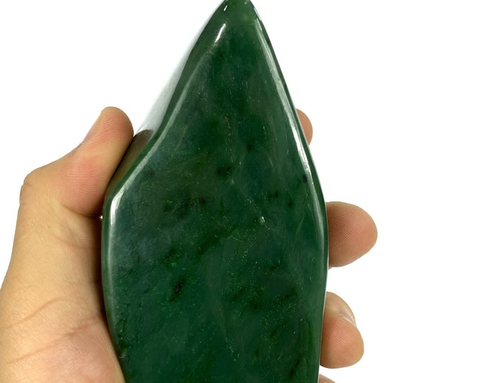 520g Best Quality Green Nephrite Jade Free Form, Nephrite Jade Free Form, Nephrite Jade Display, Nephrite Polished Free Form, Nephrite Jade
