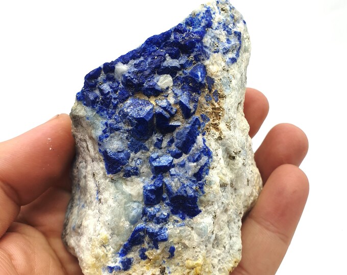 359 Grams Fluorescent Afghanite Beautiful Blue Matrix Specimen