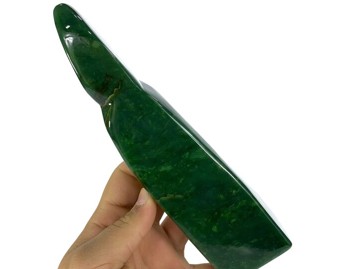 855g Best Quality Green Nephrite Jade Free Form, Nephrite Jade Free Form, Nephrite Jade Display, Nephrite, Nephrite Jade, Jade Stone