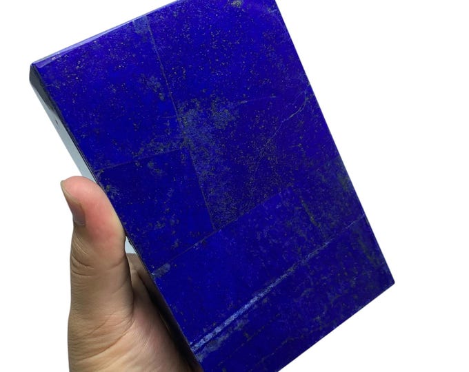 Polished Lapis Lazuli Jewelry Box: Afghanistan Gemstone (1.59 lbs, 147x93x47 mm)