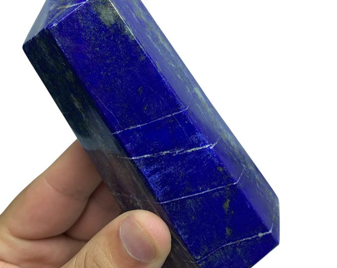 Lapis Lazuli Towers: Polished Blue Gemstone Obelisks (490 Grams)
