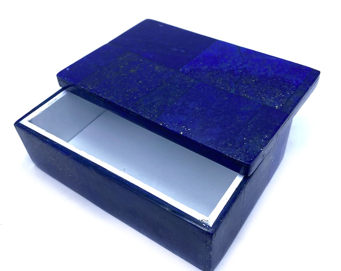 865 Grams Top Quality Lapis Lazuli Rectangle Box, Lapis Box ,Lapis Lazuli Box