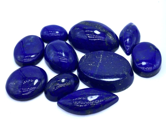 113 Grams Best AAA Quality Lapis Lazuli Pair Cabochons, Lapis Cabochons